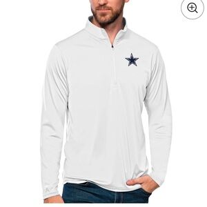 Dallas Cowboys Antigua Tribute Quarter-Zip Lightweight Pullover Top 2XL